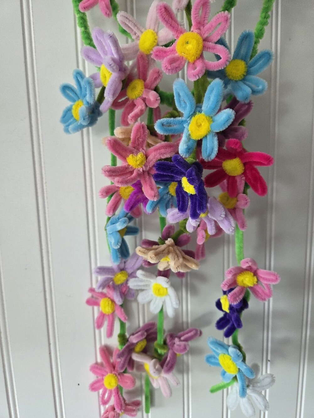 Handmade Multicolor Lighted  Floral Wall Hanging – Cheerful Floral Home Decor